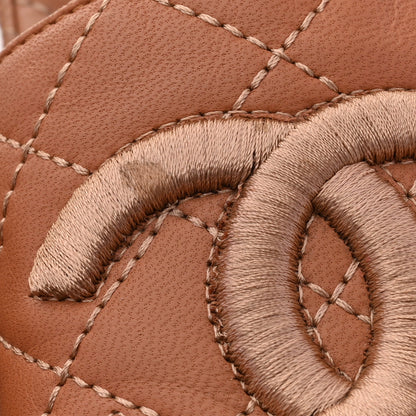 Chanel Lambskin Quilted CC Mules Sandals 38 Brown 10 of 11