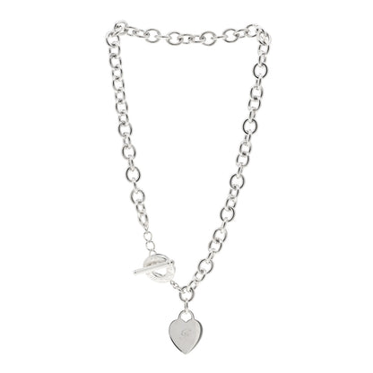 Tiffany Sterling Silver Heart Tag Toggle Necklace 3 of 4