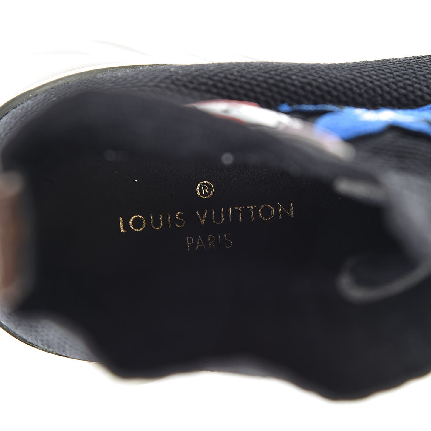 Stretch Fabric LV Black Heart Sock Sneaker 38.5 Black
