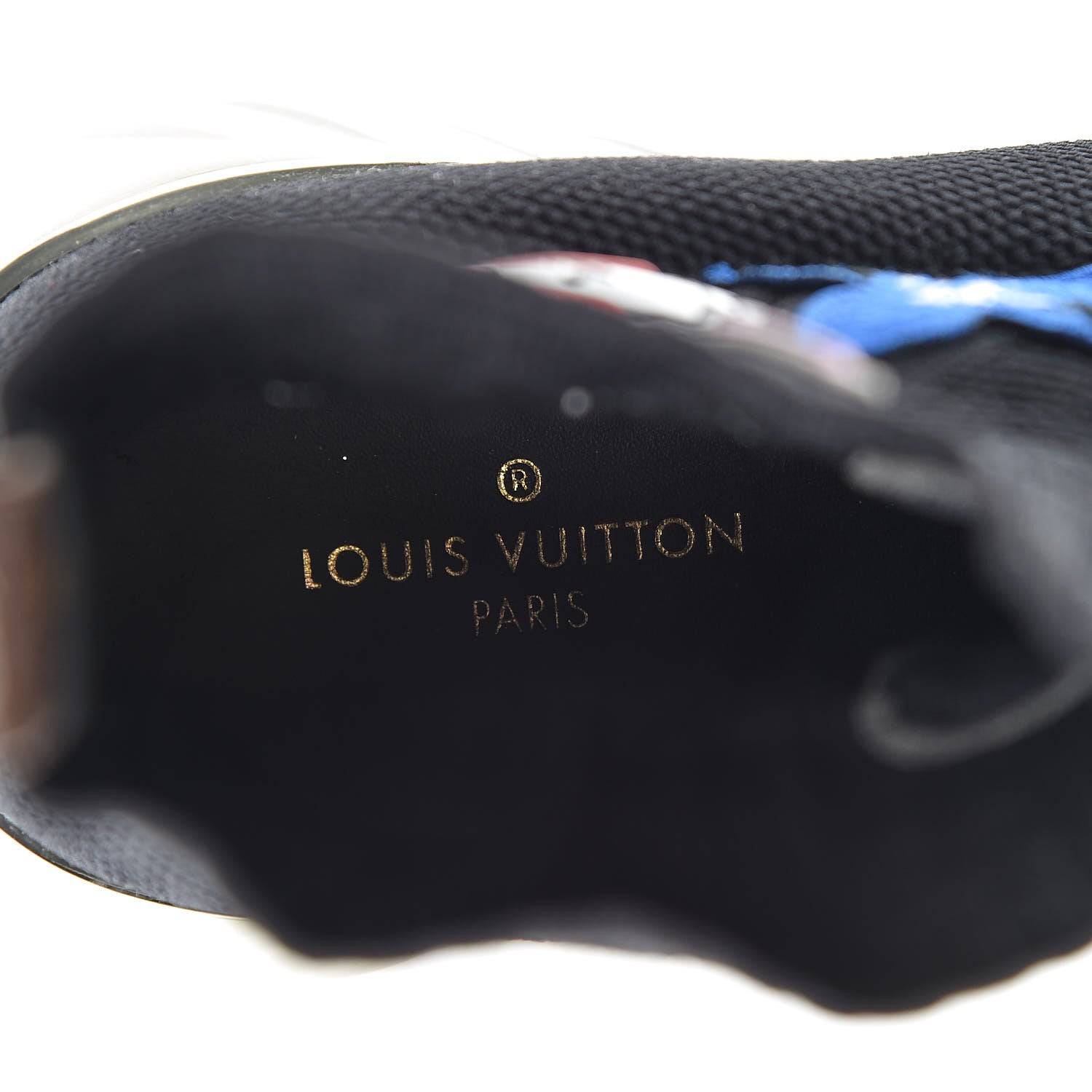 Louis Vuitton Stretch Fabric LV Black Heart Sock Sneaker 38.5 Black 8 of 9