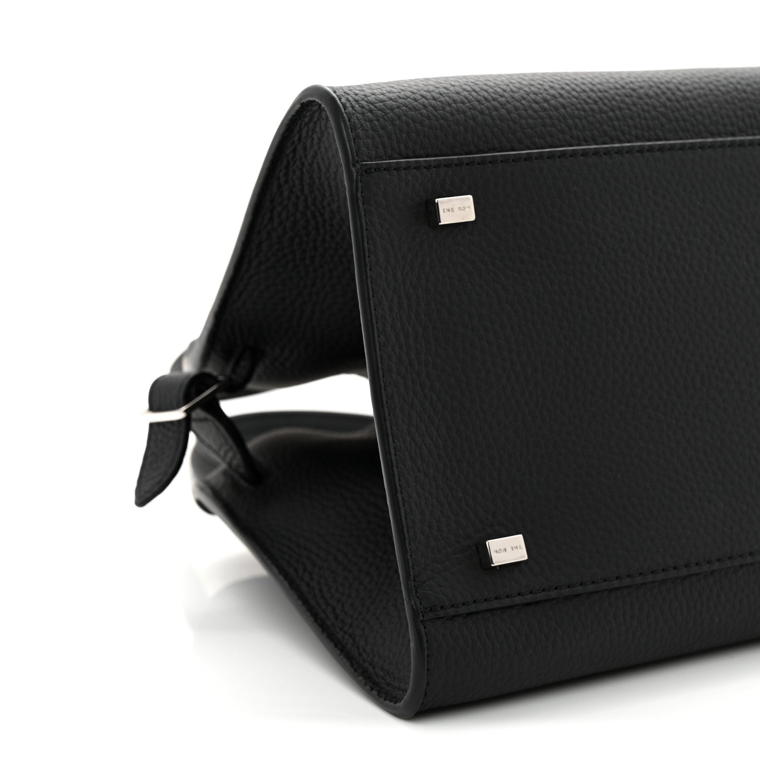 The Row Grained Calfskin Soft Margaux 10 Bag Black 8 of 9