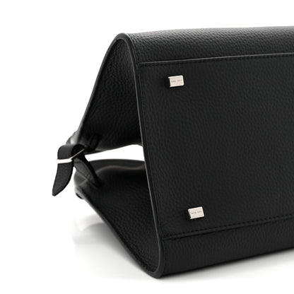 The Row Grained Calfskin Soft Margaux 10 Bag Black 8 of 9