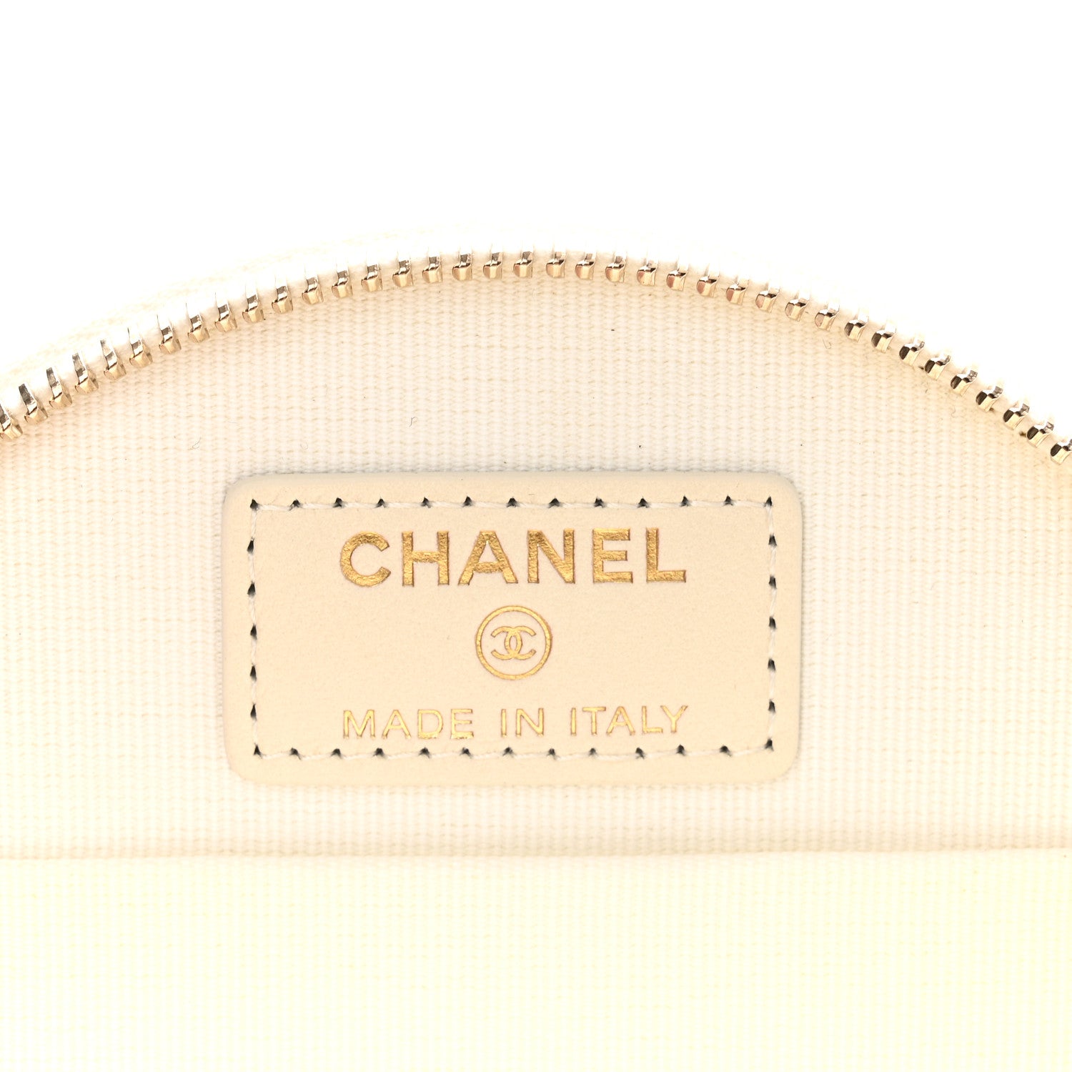 Chanel Caviar Quilted Round Handle With Care Vanity With Chain White 6 of 12