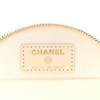 Chanel Caviar Quilted Round Handle With Care Vanity With Chain White 6 of 12