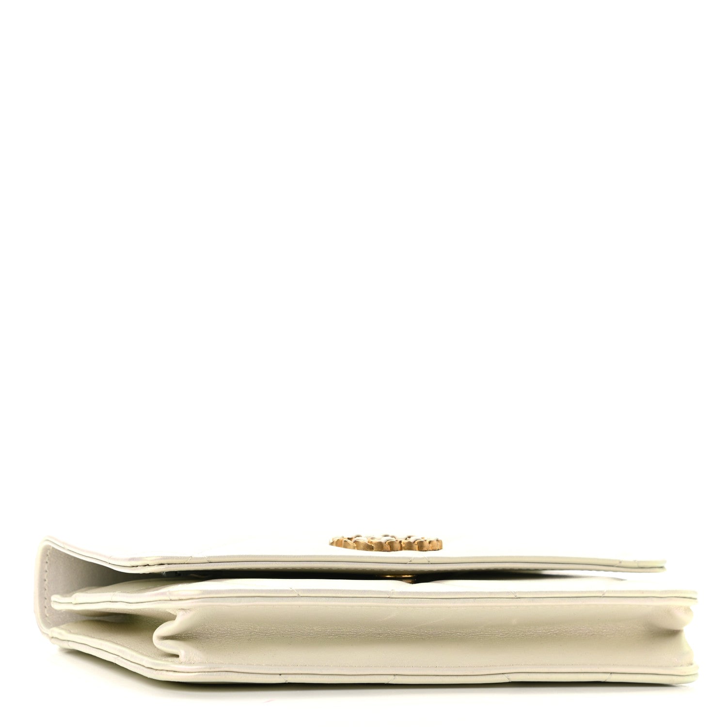 Chanel Iridescent Calfskin Quilted Chanel 19 Wallet On Chain WOC White 4 of 12