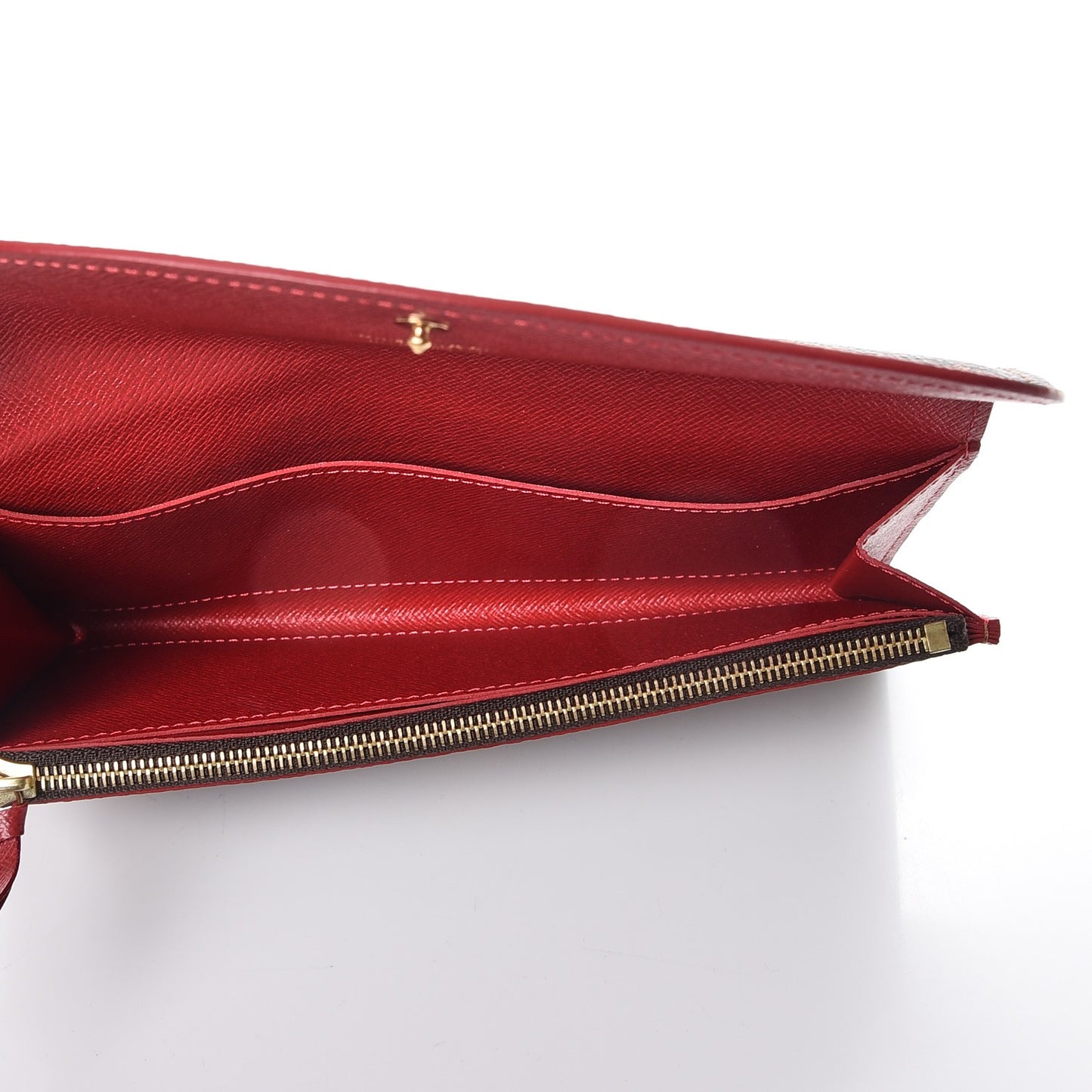 Damier Ebene Caissa Wallet Cherry