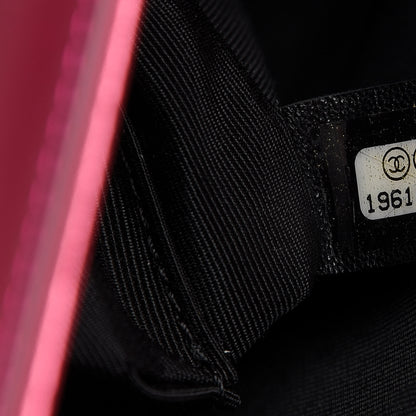 Chanel Metallic Patent Quilted New Medium Boy Flap Fuchsia 7 of 16