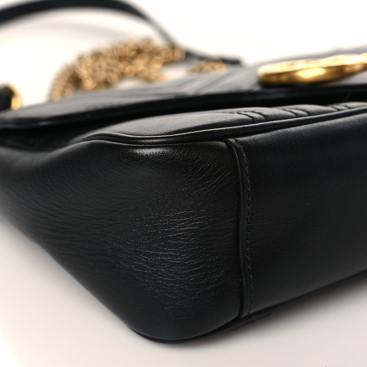 Calfskin Matelasse Small GG Marmont Shoulder Bag Black