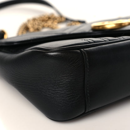 Gucci Calfskin Matelasse Small GG Marmont Shoulder Bag Black 9 of 10