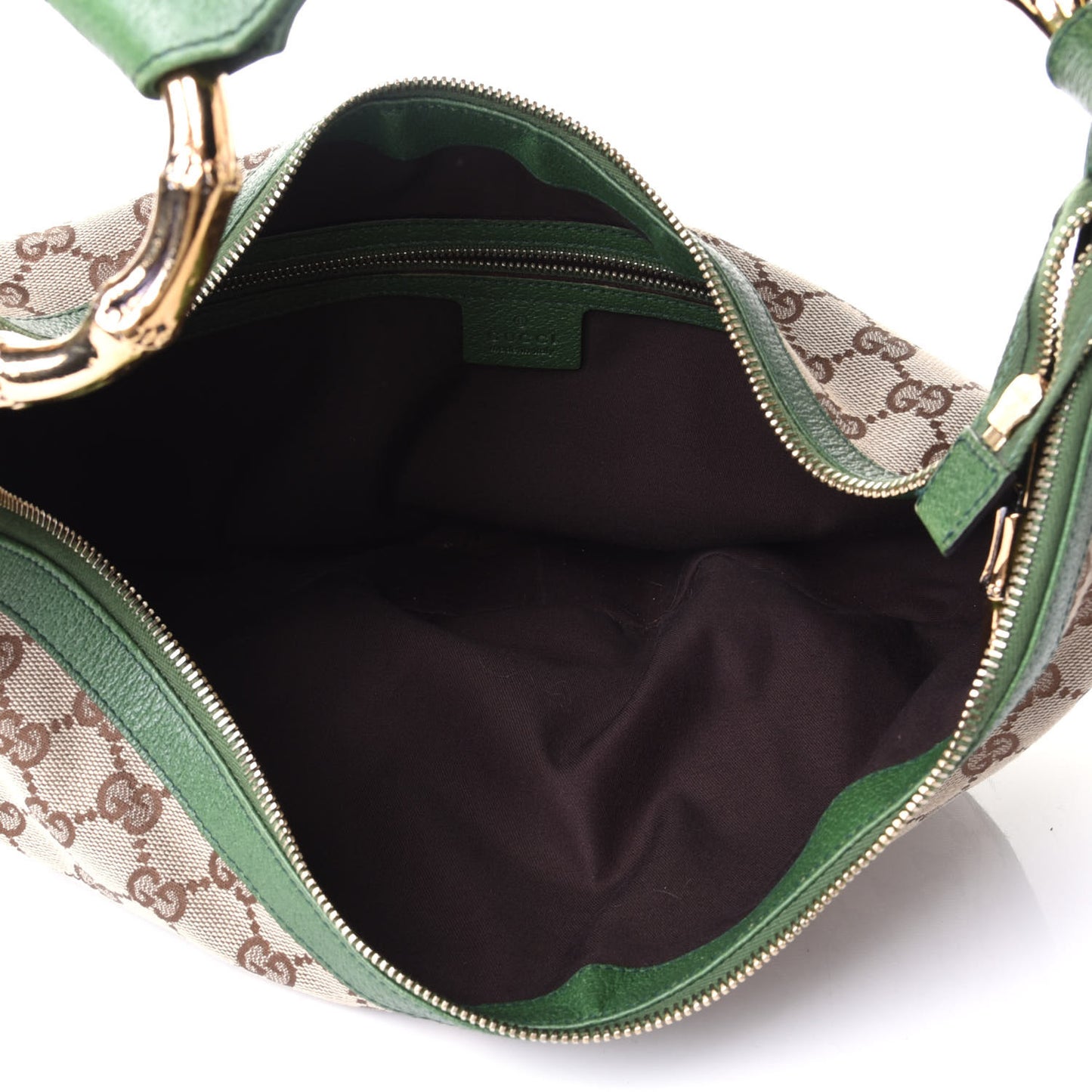 Monogram Web Bamboo Ring Hobo Green