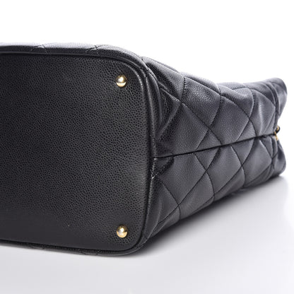 Chanel Caviar Quilted CC Timeless Soft Tote Black 9 of 10
