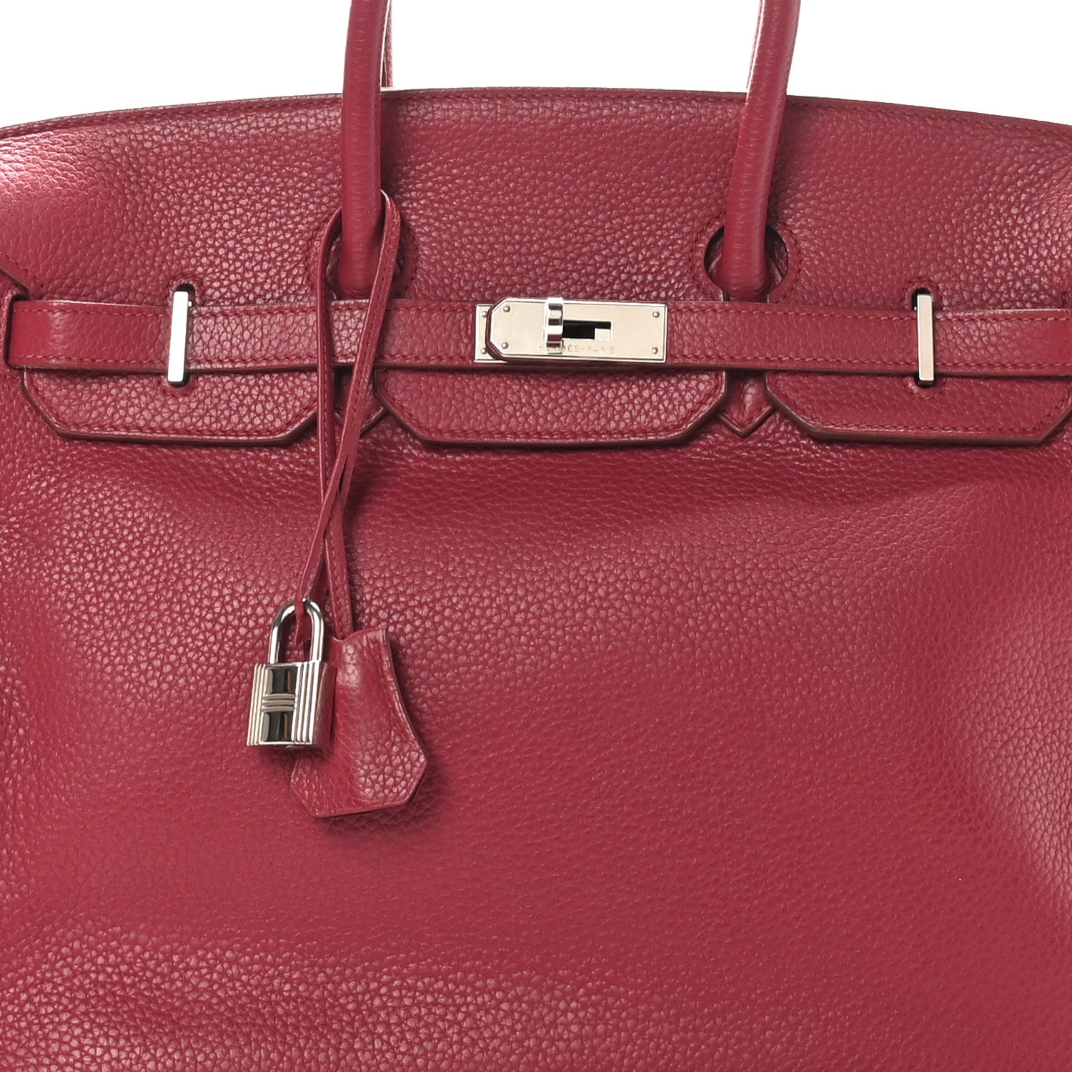 Hermes Taurillon Clemence Birkin 35 Rubis 8 of 11
