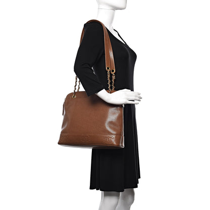 Chanel Caviar CC Shoulder Bag Brown 2 of 13