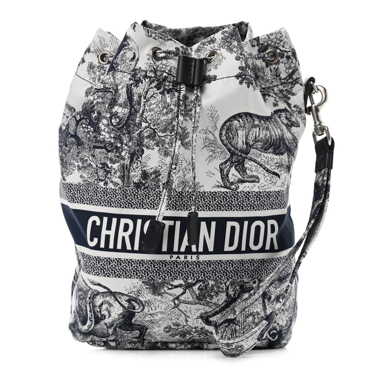 Christian Dior Technical Fabric Embroidered Toile De Jouy Sauvage DiorTravel Pouch Blue 1 of 11