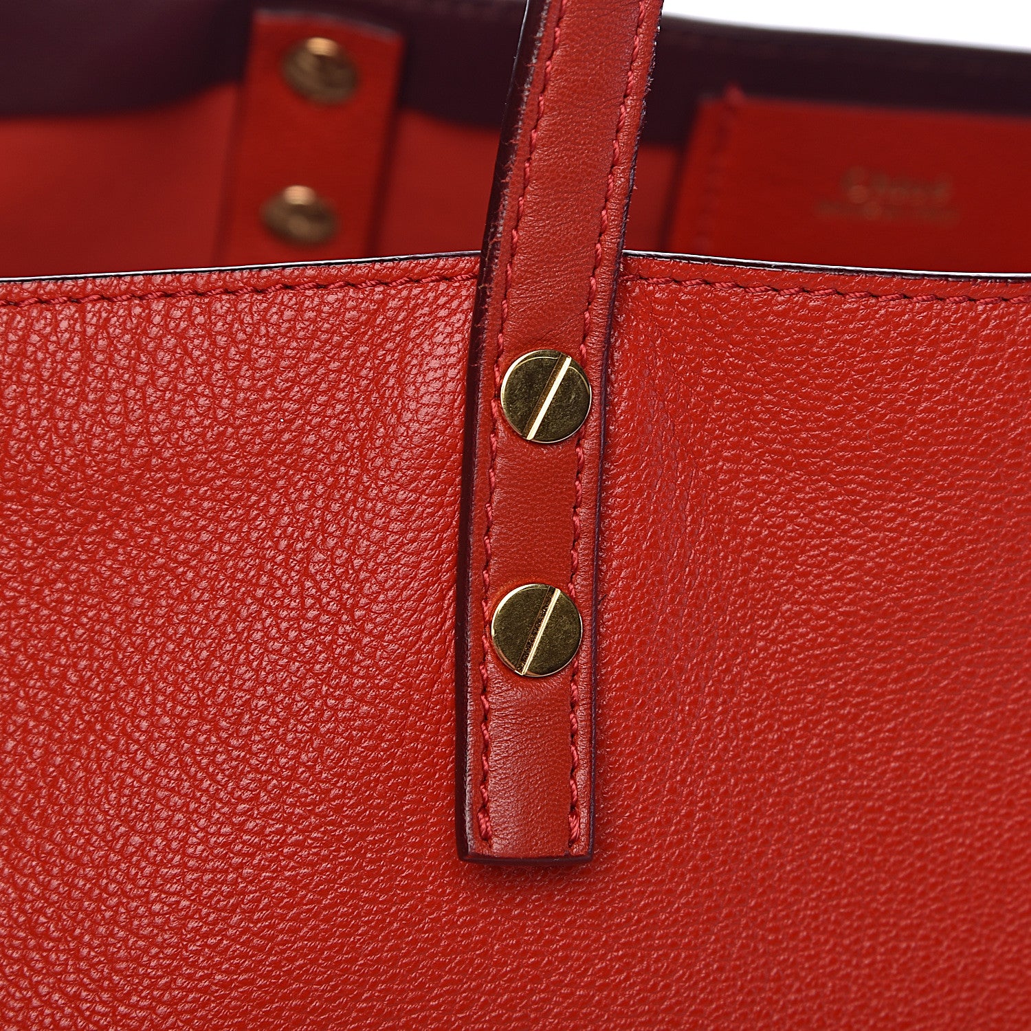 Chloe Goatskin Dilan East West Tote Red 13 of 13