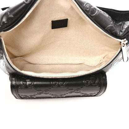 Gucci Calfskin GG Tennis Embossed Pocket Belt Bag Black 5 of 8