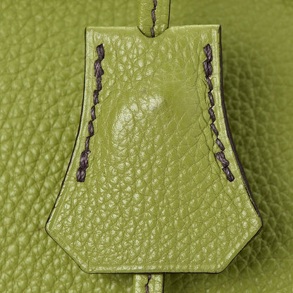 Hermes Taurillon Clemence Birkin 35 Vert Anis 10 of 41