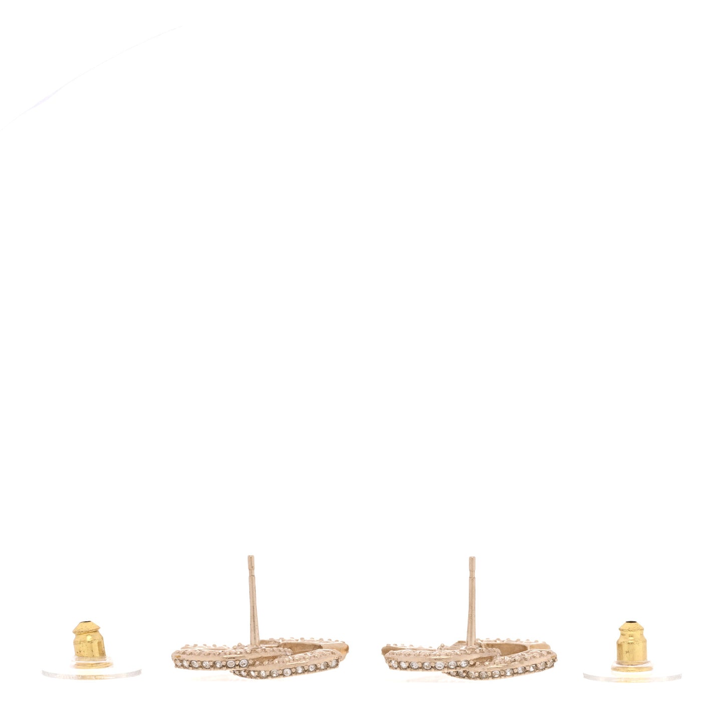 Crystal Timeless CC Earrings Light Gold