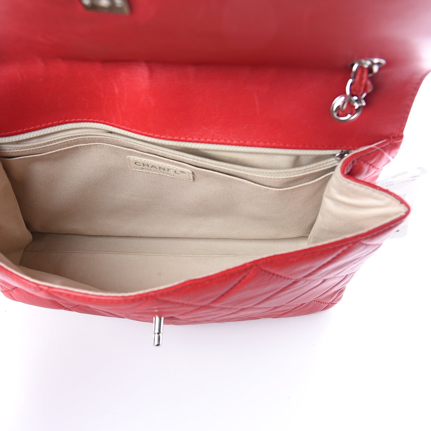 Calfskin Quilted In the Business Flap Bag Red