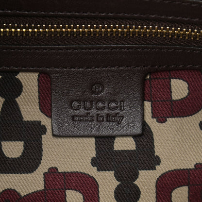 Gucci Guccissima Medium Hysteria Top Handle Bag Chocolate 6 of 10