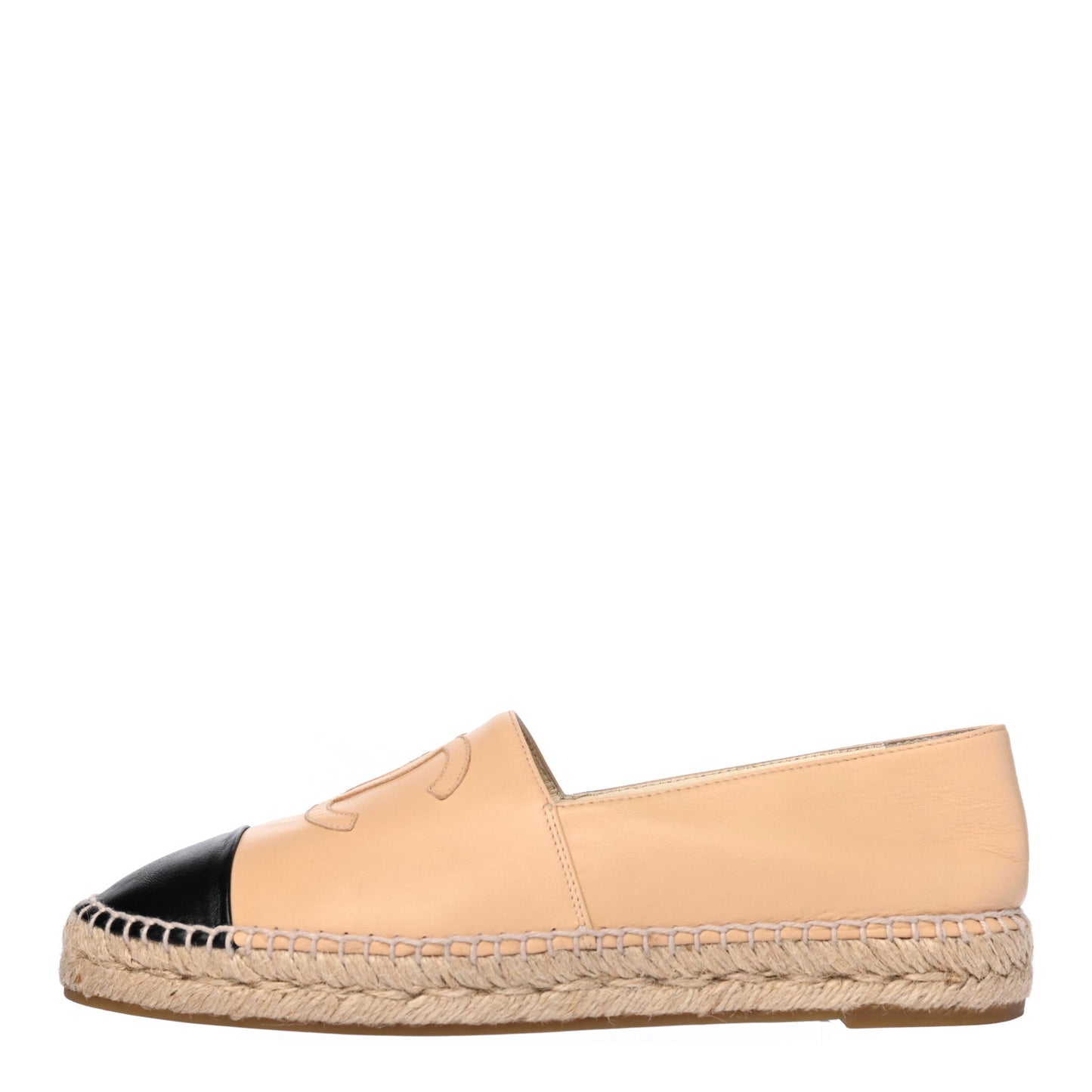 Lambskin CC Espadrilles 40 Beige Black