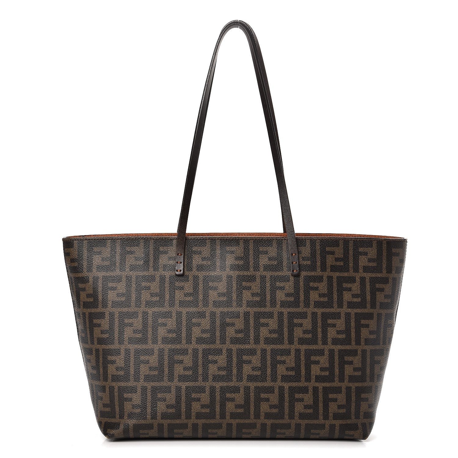 Fendi Zucca Spalmati Small Roll Tote Tobacco Orange 1 of 11