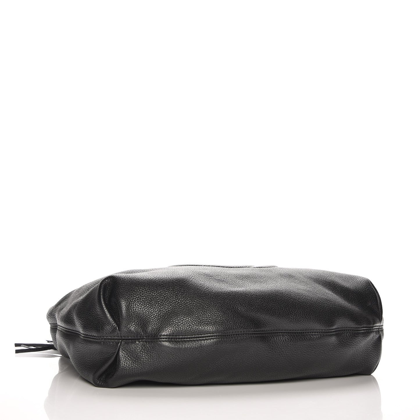 Pebbled Calfskin Large Soho Hobo Black