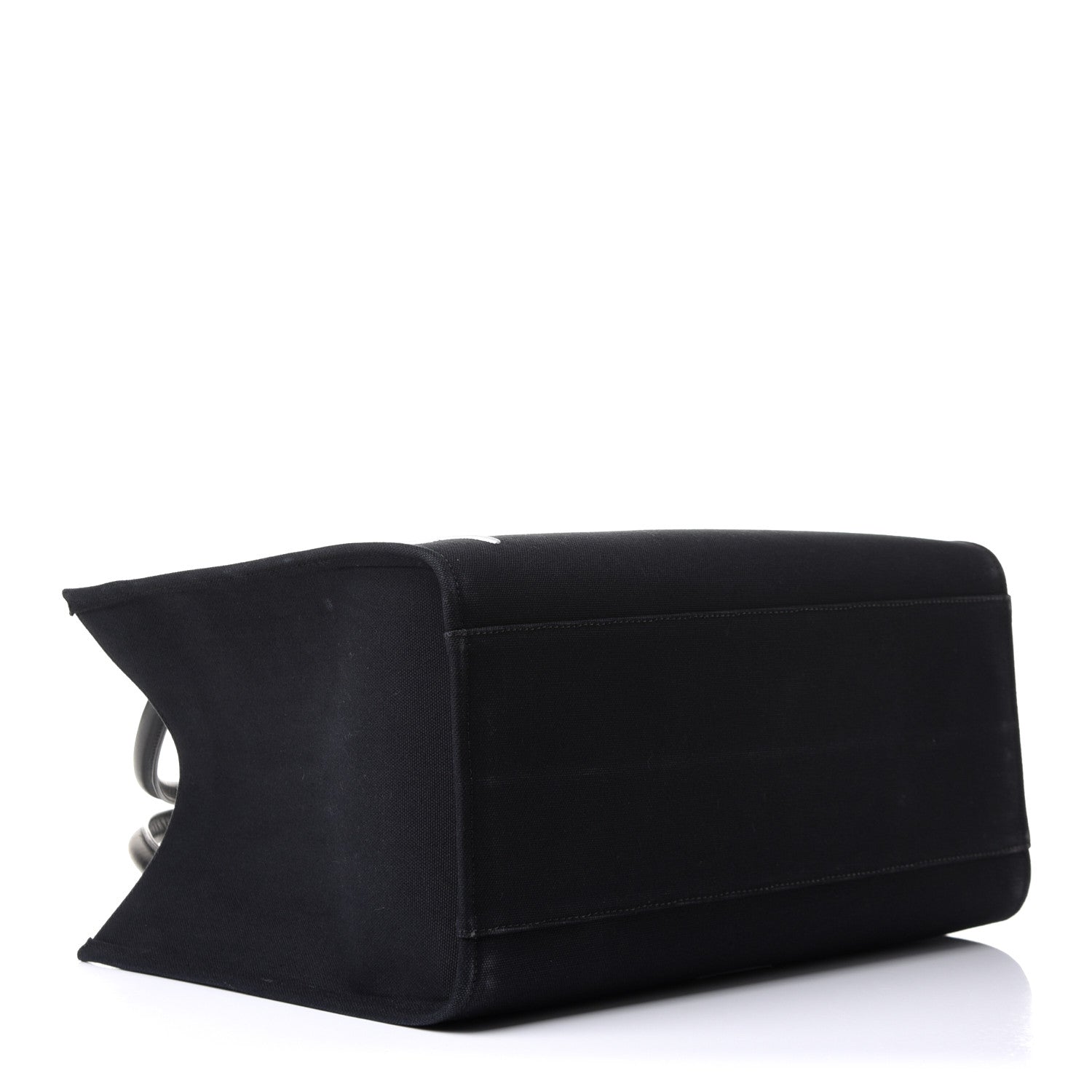 Versace Canvas Suppler Calfskin Cabas GV Signature Tote Black 4 of 13