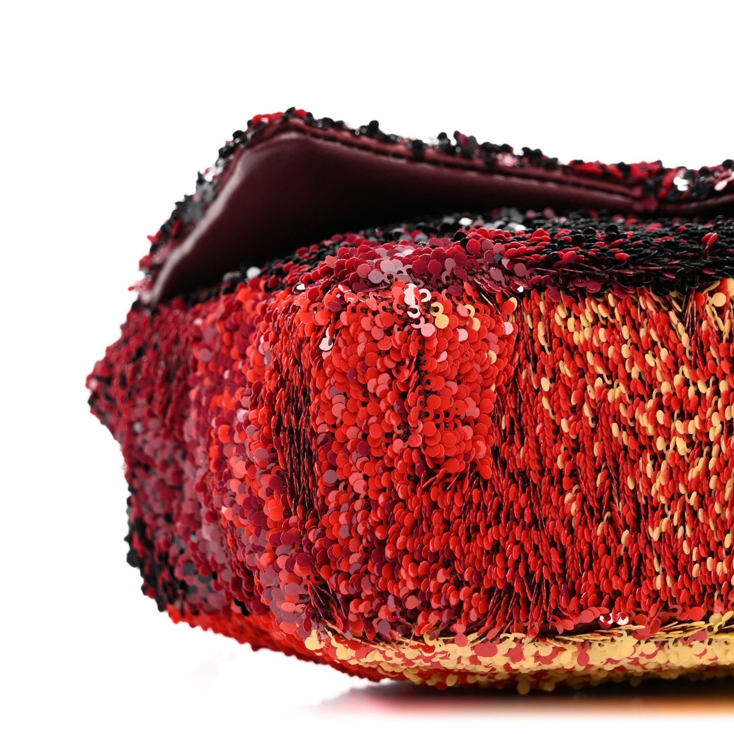 Shaded Sequins Mini Flap Black Burgundy Red Yellow