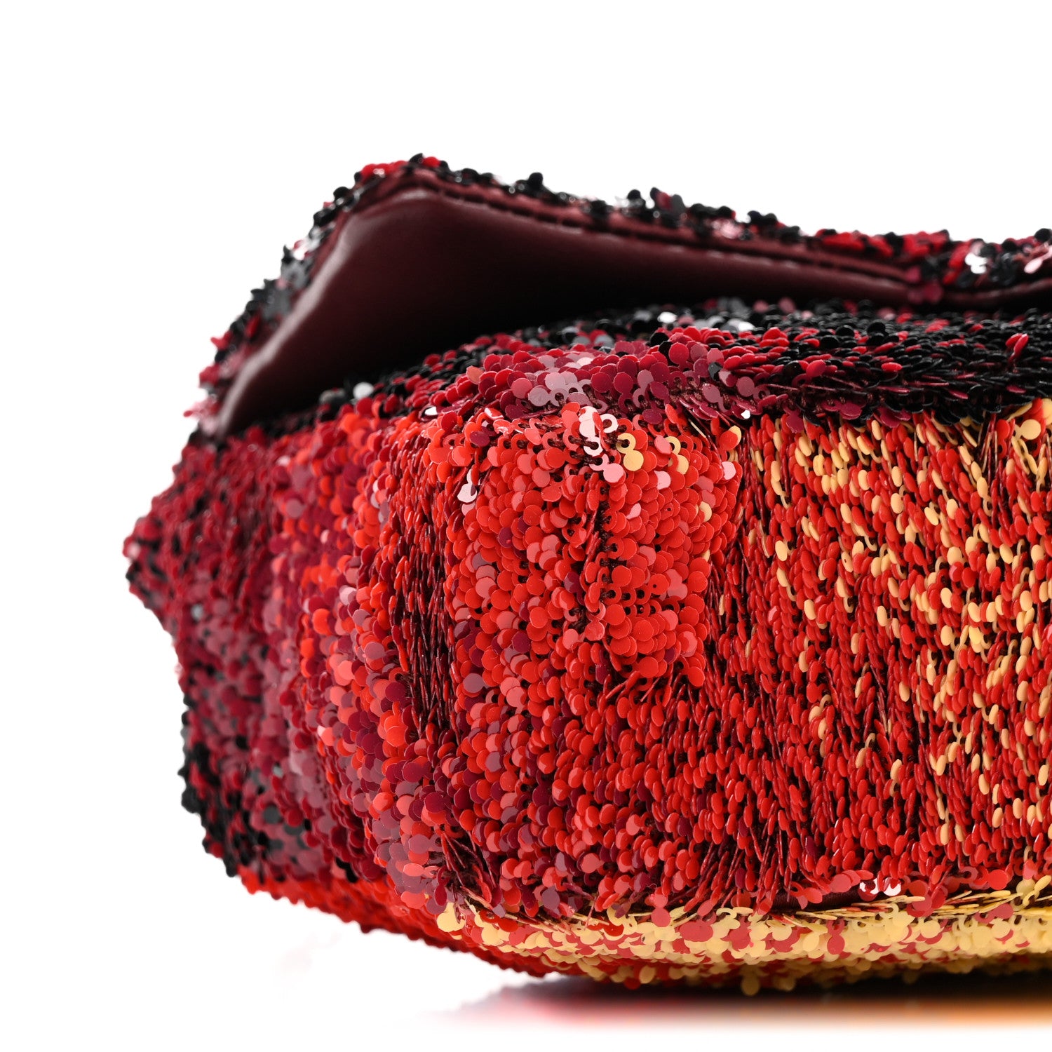 Chanel Shaded Sequins Mini Flap Black Burgundy Red Yellow 10 of 12