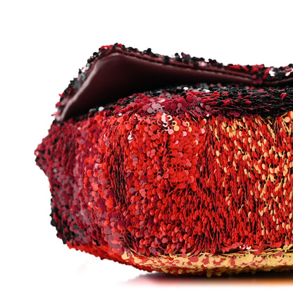 Chanel Shaded Sequins Mini Flap Black Burgundy Red Yellow 10 of 12