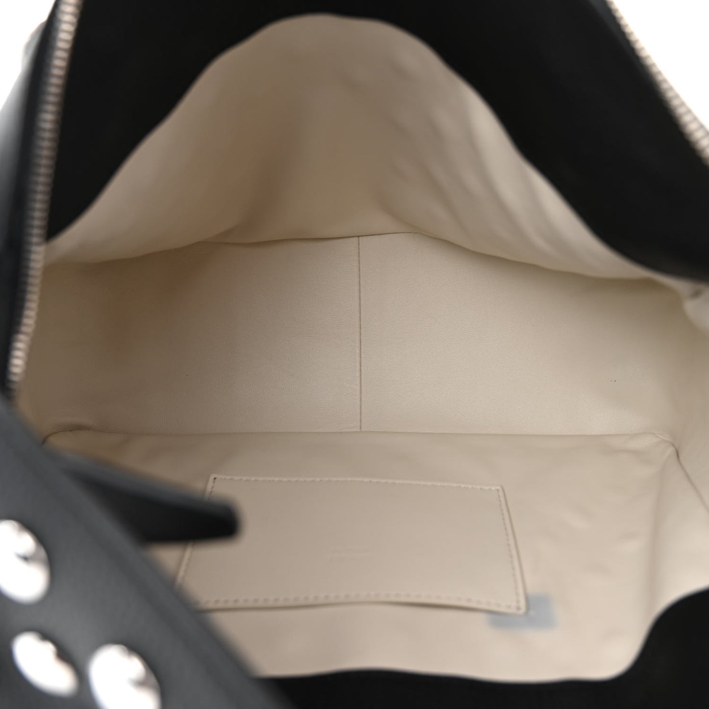 Pebbled Sport Calfskin Studded Elena Black