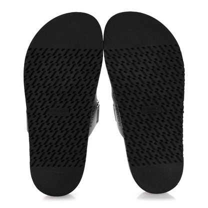 Hermes Calfskin Womens Chypre Sandals 38 Black 6 of 9