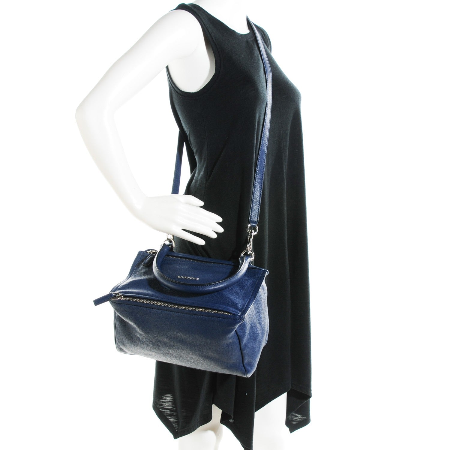 Givenchy Sugar Goatskin Small Pandora Deep Blue 2 of 7
