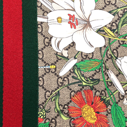 Gucci GG Supreme Monogram Flora Web Large Ophidia Tote Red 9 of 11