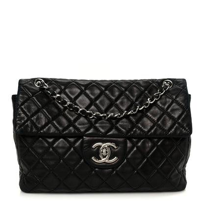 Chanel Washed Lambskin Quilted Maxi Single Flap Black 1 of 15
