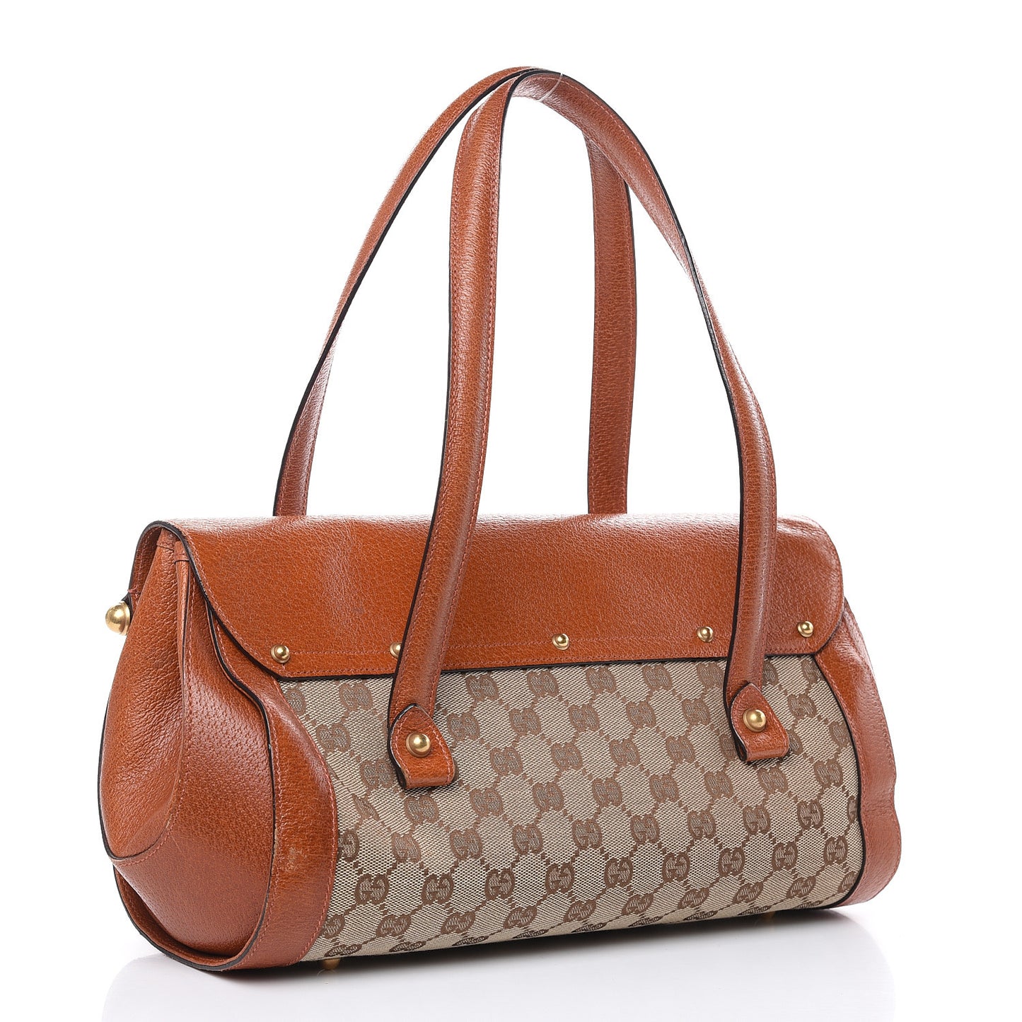 Monogram Bamboo Bullet Satchel Brown