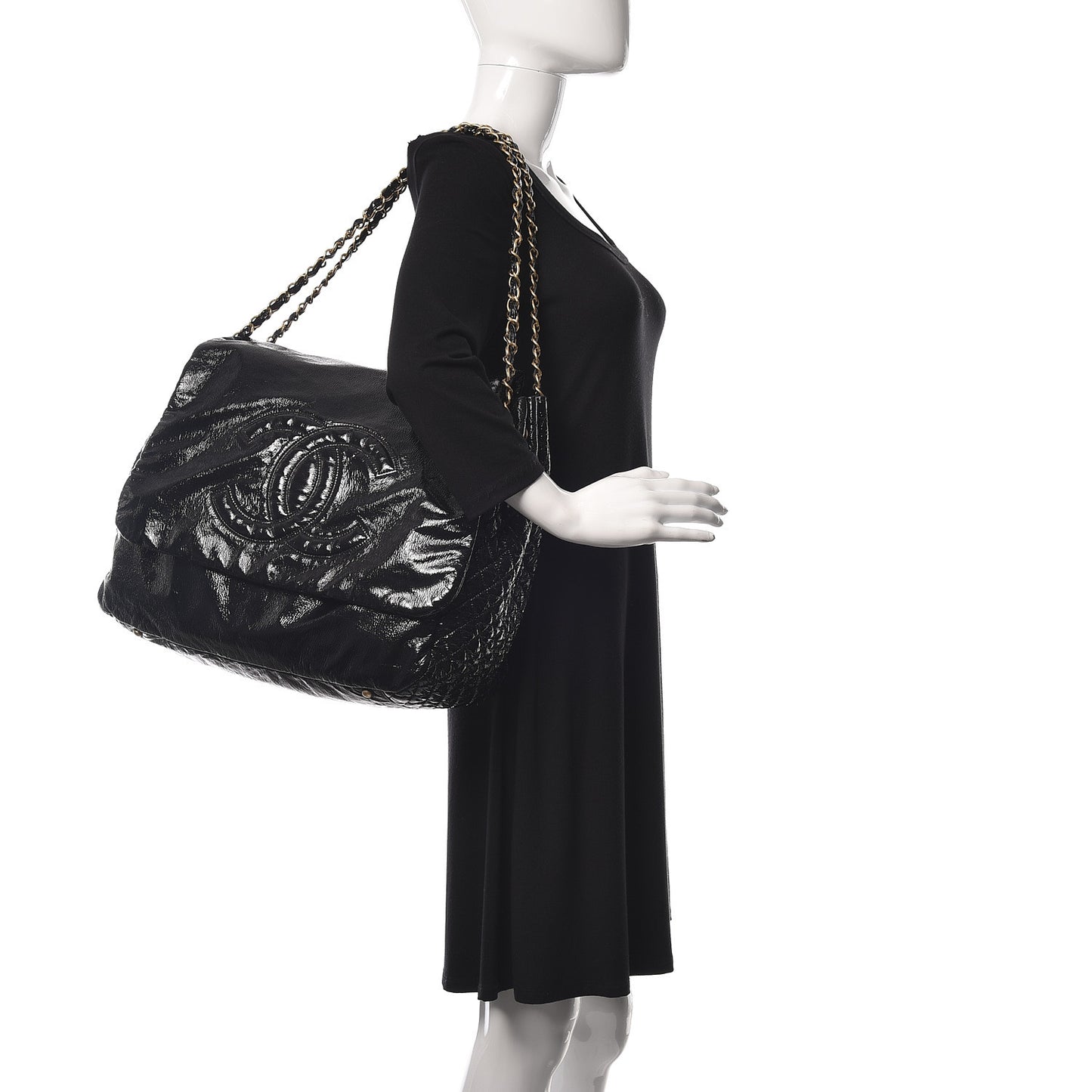 Vinyl XXL Rock and Chain Flap Black
