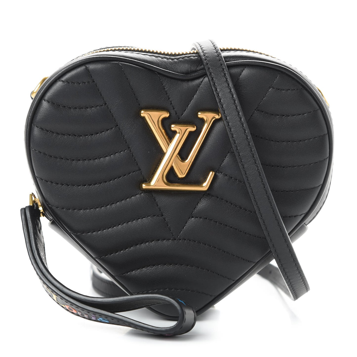 Calfskin New Wave Heart Bag Black