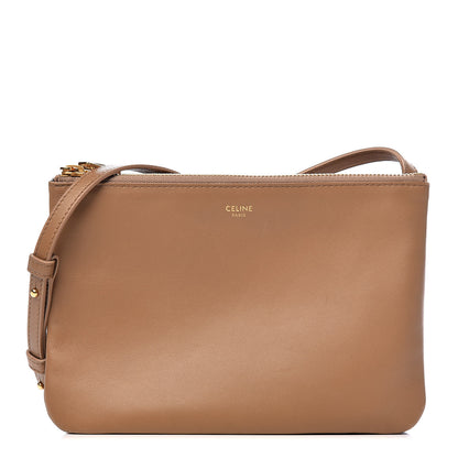 Celine Lambskin Small Trio Crossbody Bag Tan 1 of 10