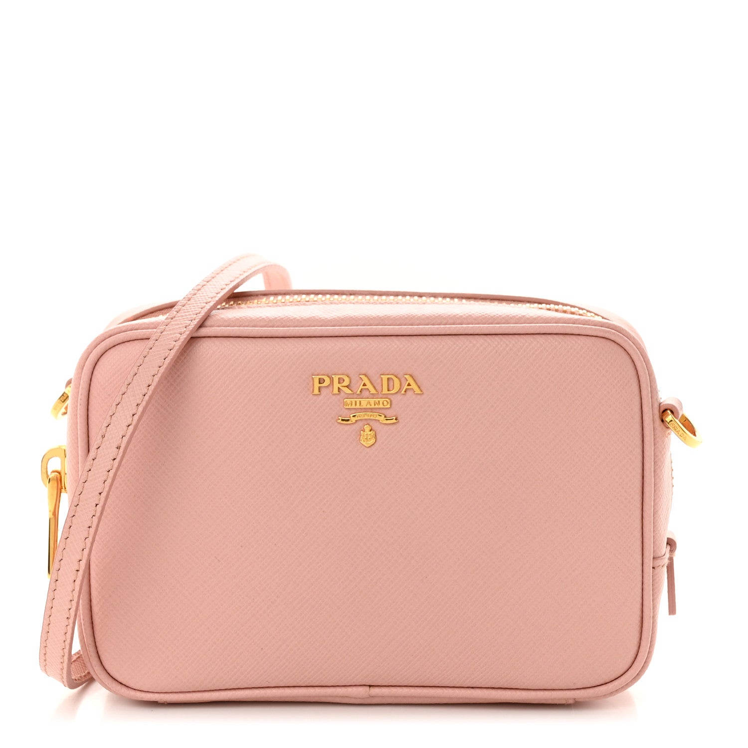 Prada Saffiano Mini Camera Crossbody Bag Petalo 1 of 9