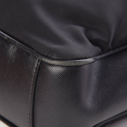 Prada Tessuto Nylon Saffiano Metal Triangle Logo Work Bag Black 12 of 34