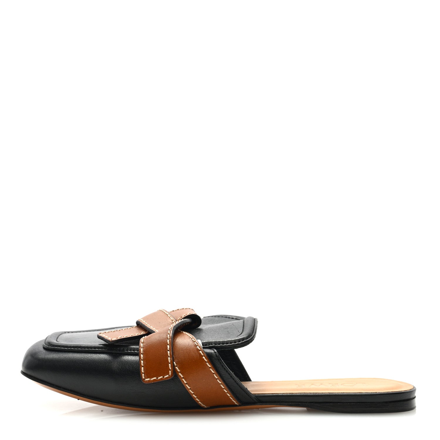 Loewe Calfskin Gate Mules 38 Black Tan 1 of 7
