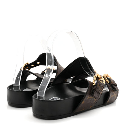 Louis Vuitton Monogram Bom Dia Mule Sandals 36 Black 4 of 9