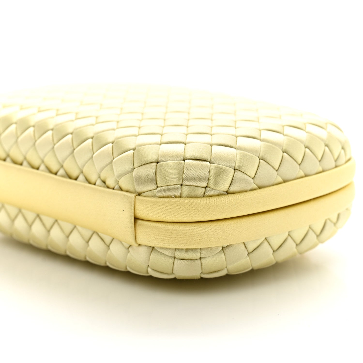 Bottega Veneta Satin Ayers Intrecciato Chain Knot Clutch Duchesse 9 of 9