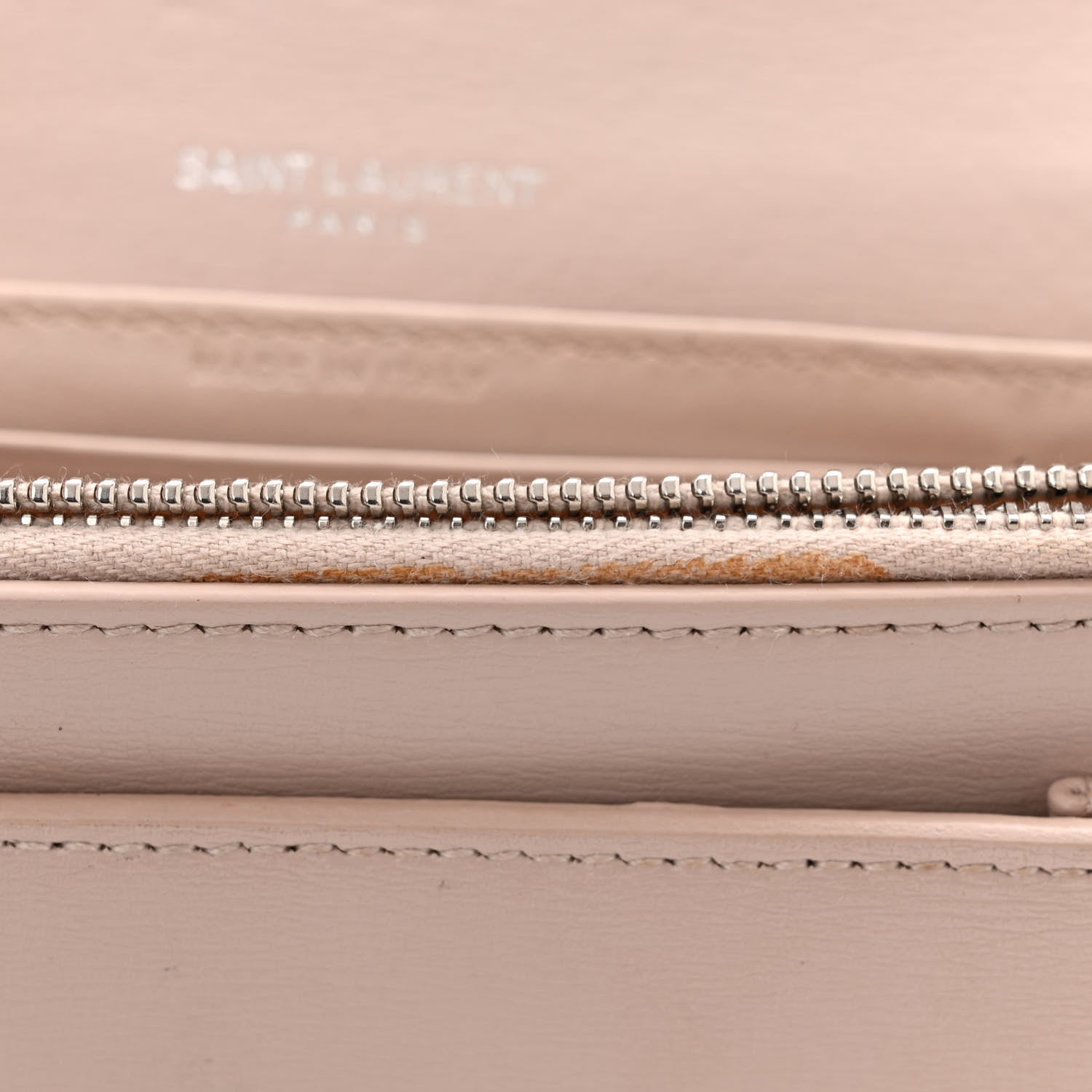 Saint Laurent Calfskin Monogram Sunset Chain Wallet Light Pink 15 of 17