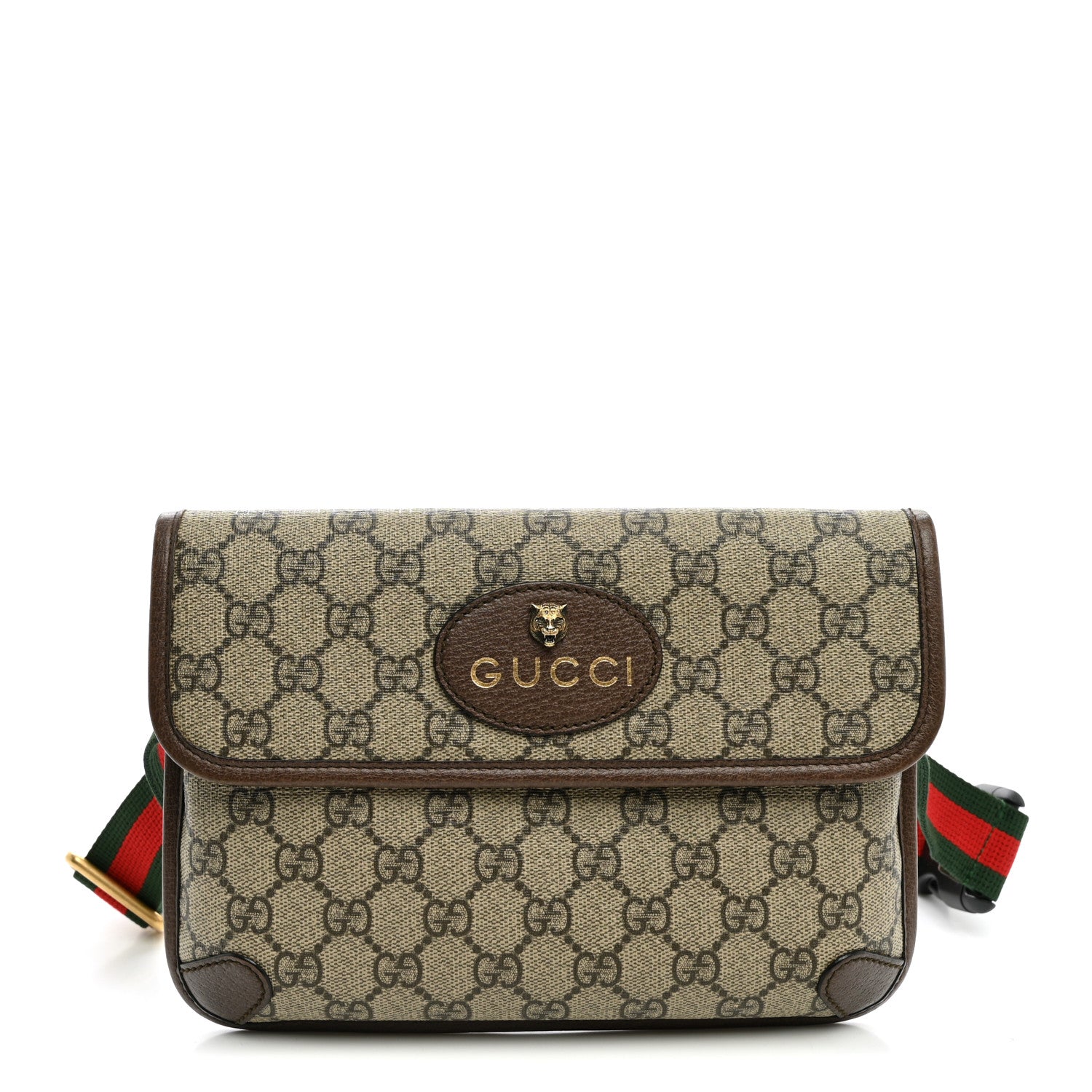 Gucci GG Supreme Monogram Neo Vintage Web Belt Bag Brown 1 of 9