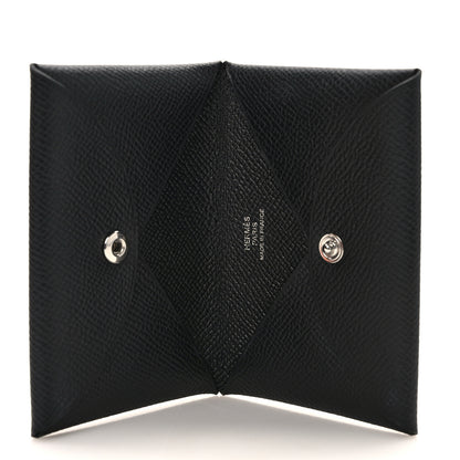 Hermes Epsom Calvi Card Case Black 5 of 7