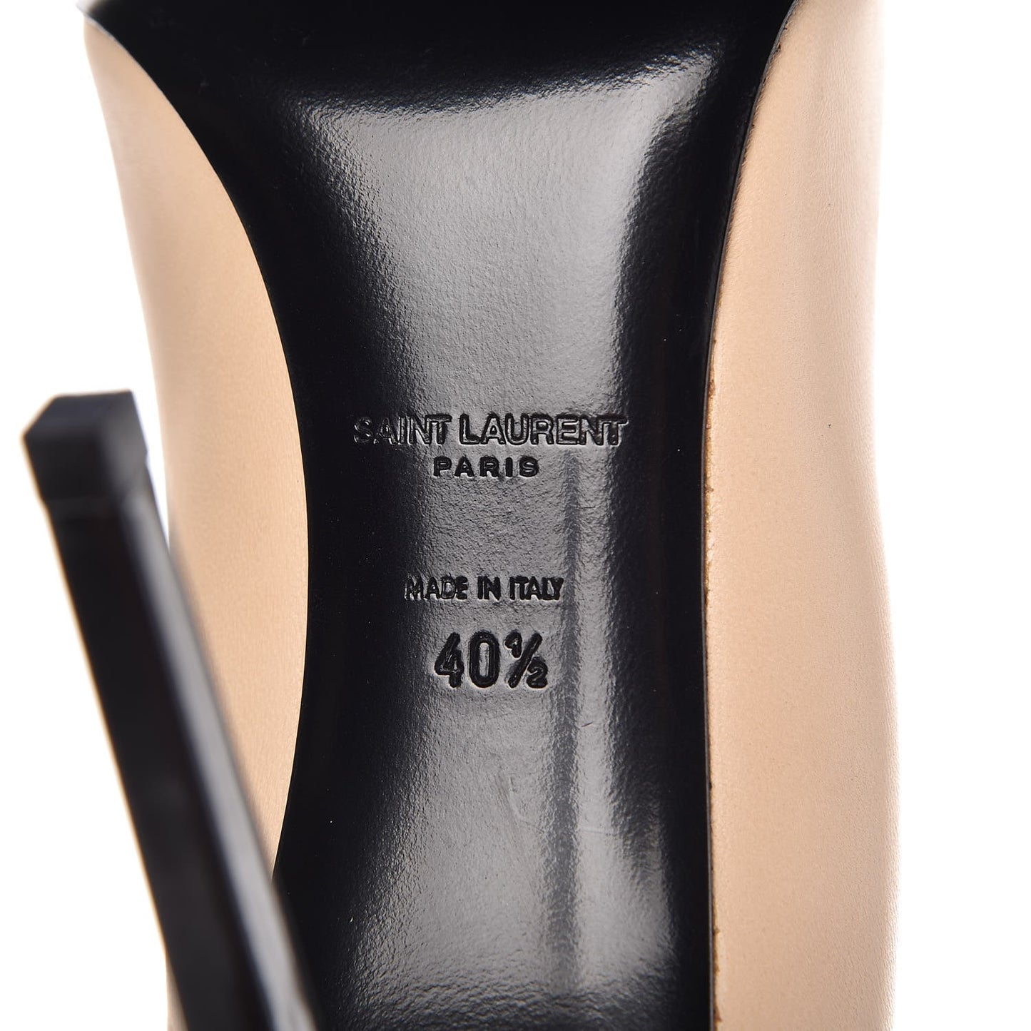 Mat Glossy Nappa Cap Toe Paris 105 Pumps 40.5 Nude Powder Black