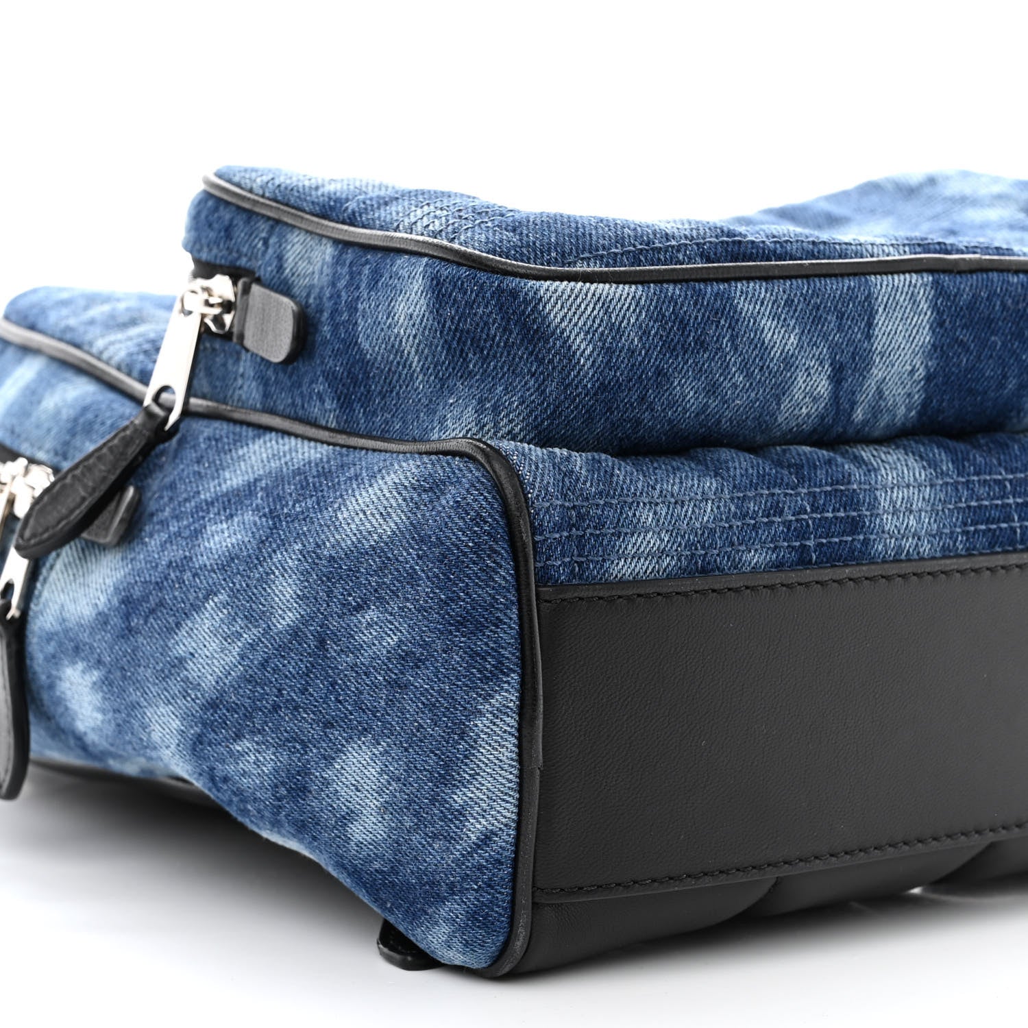 Burberry Denim Quilted Deer Print Backpack Blue 9 of 10